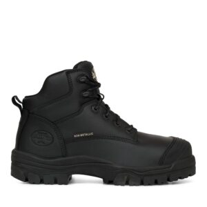 Oliver 45-640Z 130mm Zip Sided Safety Boot, Black