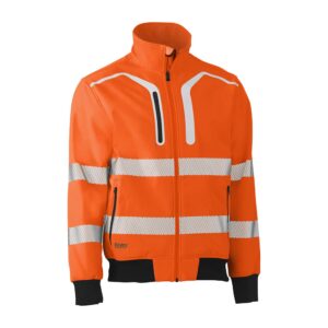 Bisley Hi Vis Soft Shell Bomber Jacket