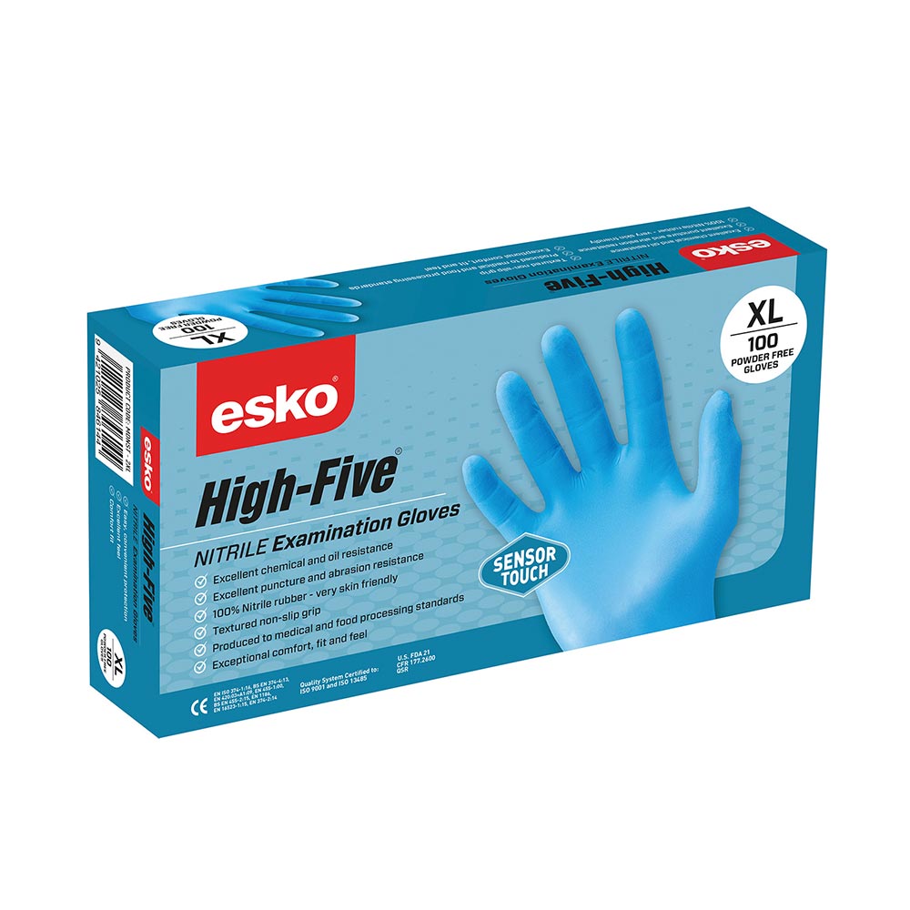 Esko High Five SensorTouch Nitrile Disposable Gloves: Box/100