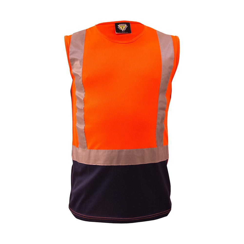 Caution Hi Vis Taped Microfibre Singlet